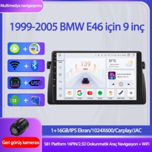 Otolas Bmw E46 Android Multimedya Navigasyon Oto Teyp 4 GB + 64 GB